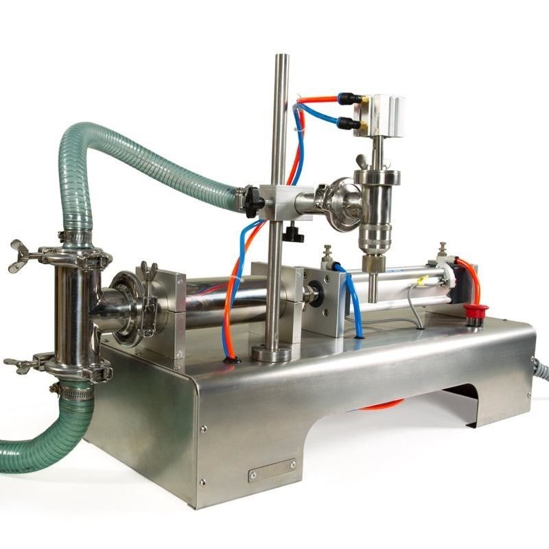 Máquina de llenado de líquido de cabeza única neumática semiautomática Máquina de llenado de pistón