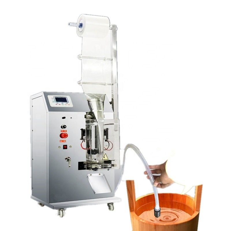 Nuevo diseño 3 lados sello pequeña máquina de embalaje vertical automática líquido puro jugo salsa bolsa de embalaje máquina