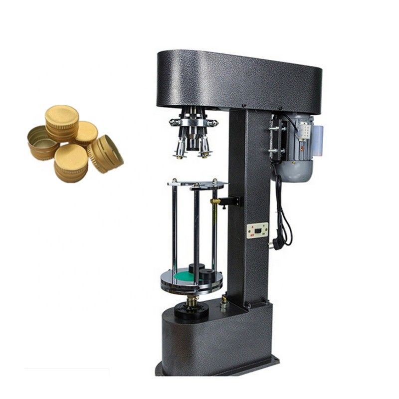 Máquina de tapón de cuerda semiautomática de alta precisión para botellas de vino y whisky tapa de aluminio