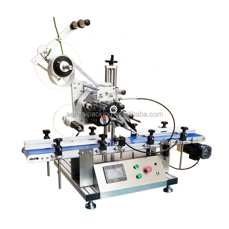 Máquina automática de etiquetado de botellas de adhesivos planos Tipo accionado eléctricamente