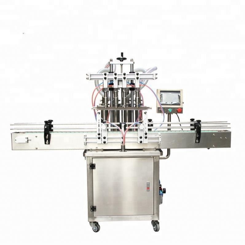 Nuevo diseño de aceite semiautomático / jugo / agua / miel vidrio líquido puede botella de plástico llenando maquina de embalaje
