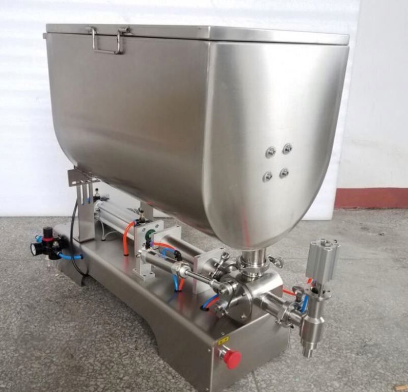 Máquina de llenado de pasta líquida de salsa de frijoles con mezclador de tipo U