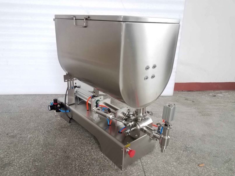 Máquina de llenado de pasta líquida de salsa de frijoles con mezclador de tipo U
