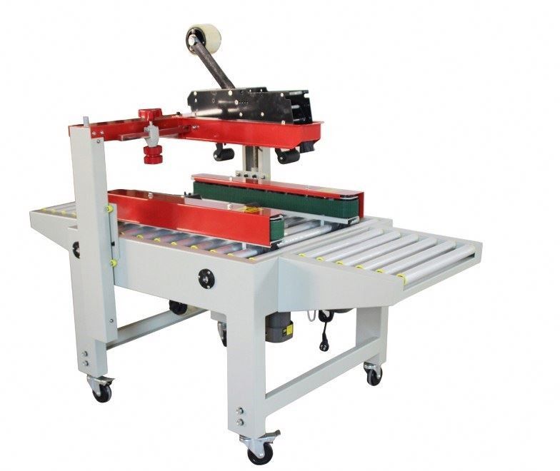 FXJ-6050 Sellador de cartón de cinturón con cinta y máquina de sellado de cartón de cinta