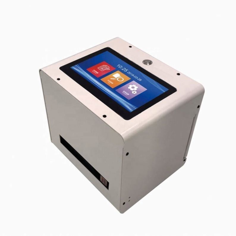 Bolsa de plástico Botella de escritorio Manual estático Mfg Exp Barra digital QR Código de fecha Impresora de inyección de tinta Fecha de vencimiento Codificador de lotes