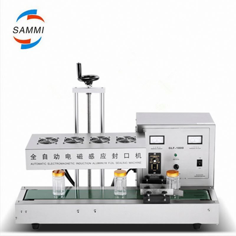 Máquina de sellado de inducción eléctrica pequeña de escritorio Liner de papel de aluminio PET PP PE Botella de frasco de plástico enfriada por aire