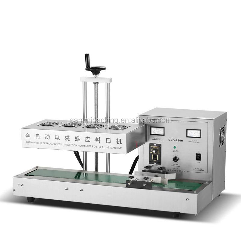 Máquina de sellado de inducción eléctrica pequeña de escritorio Liner de papel de aluminio PET PP PE Botella de frasco de plástico enfriada por aire