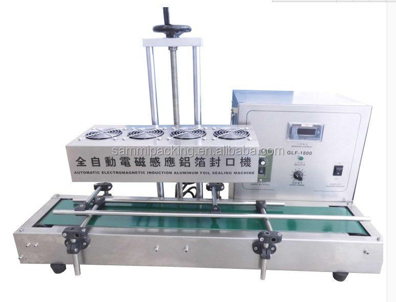 Máquina de sellado de inducción eléctrica pequeña de escritorio Liner de papel de aluminio PET PP PE Botella de frasco de plástico enfriada por aire