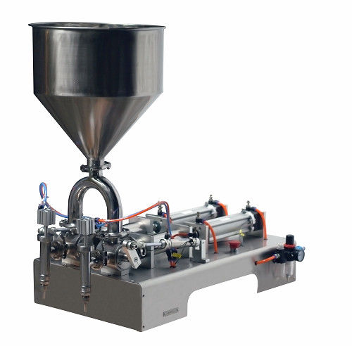 220V Máquina de llenado de crema semiautomática de doble cabeza para salsa de salsa de salsa de salsa de salsa cosmética