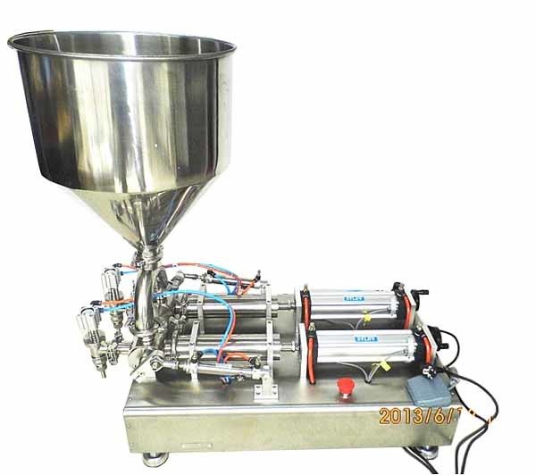 220V Máquina de llenado de crema semiautomática de doble cabeza para salsa de salsa de salsa de salsa de salsa cosmética