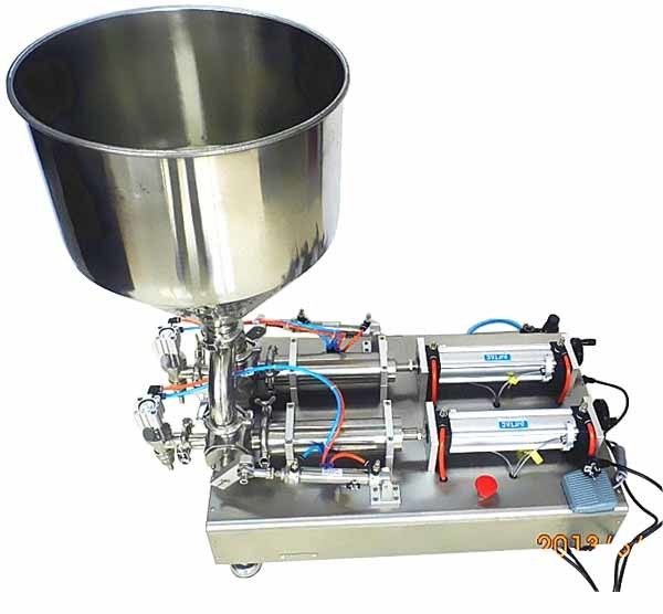 220V Máquina de llenado de crema semiautomática de doble cabeza para salsa de salsa de salsa de salsa de salsa cosmética