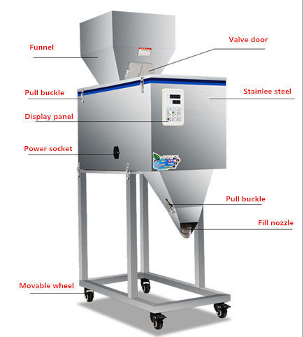 50-3000g máquina de envasado de té, máquina de llenado de granos, gránulo, medicina, máquina automática de pesaje de sal,