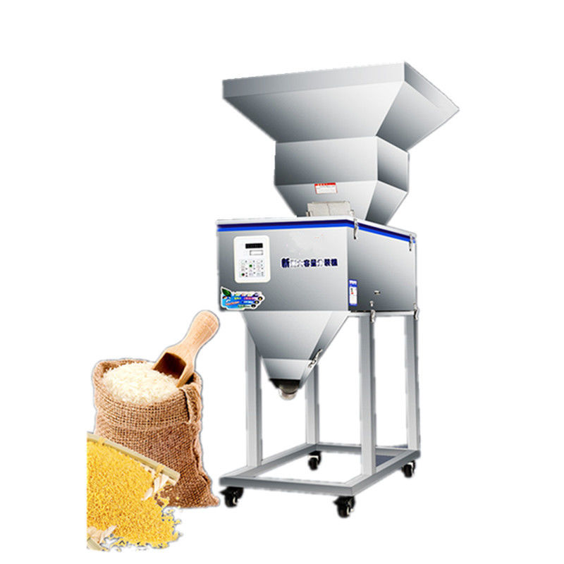 Máquina de embalaje semiautomática de gránulos/pólvora/arroz/café/especias de 100-2500 g con gran tolva