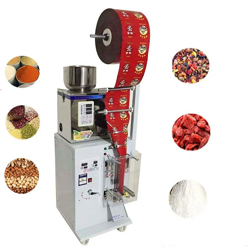 Automático 1-50G de energía seca de llenado de hardware de nuez de polvo automático de té especias sellador de embalaje de la máquina