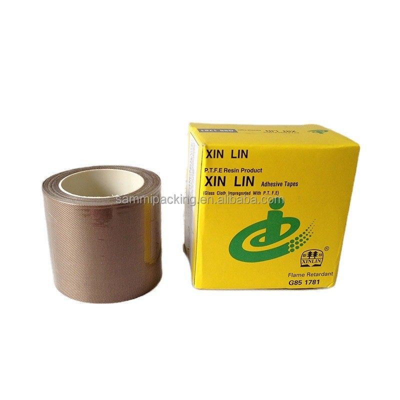 Cintas de fibra de vidrio recubiertas de PTFE marrón para soldadura y sellado de cinturón Ancho 13/15/19/25/30/50MM