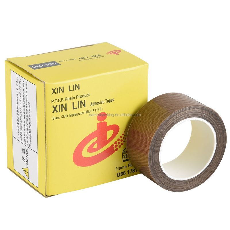 Cintas de fibra de vidrio recubiertas de PTFE marrón para soldadura y sellado de cinturón Ancho 13/15/19/25/30/50MM
