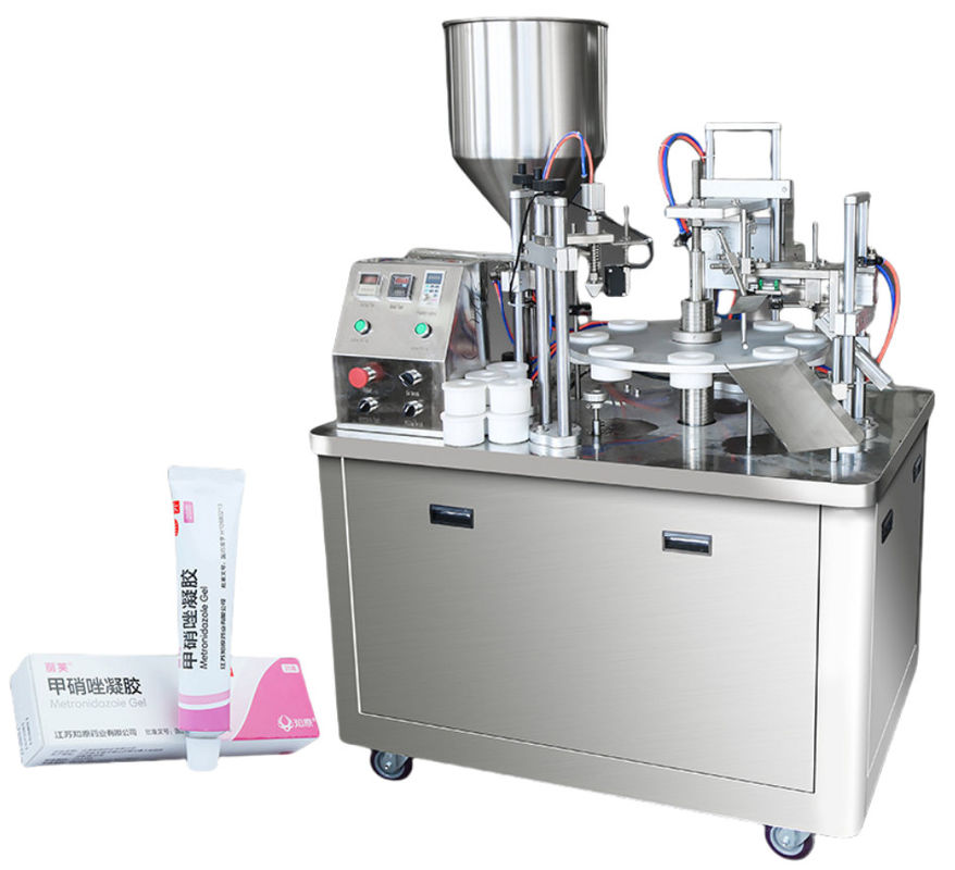 Sealera automática de tubos de pasta de dientes laminada Loción automática de llenado y sellado de tubos de plástico de aluminio blando