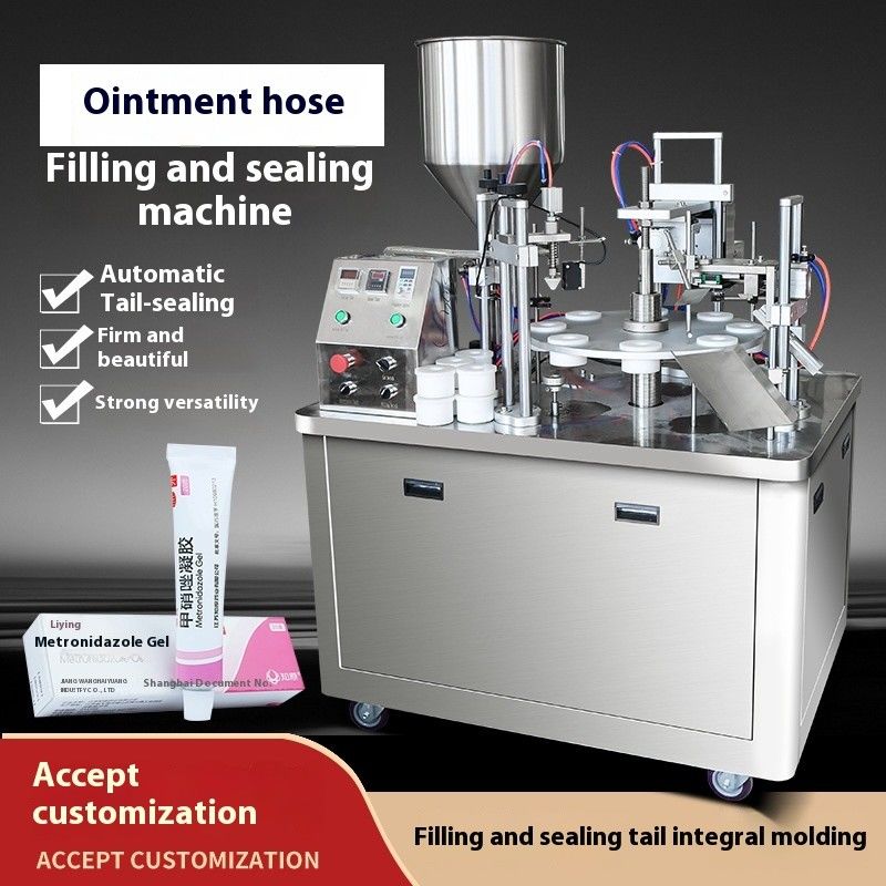 Loción ultrasónica crema cosmética eléctrica de aluminio plástico tubo blando semiautomático de llenado y sello máquina precio de fábrica