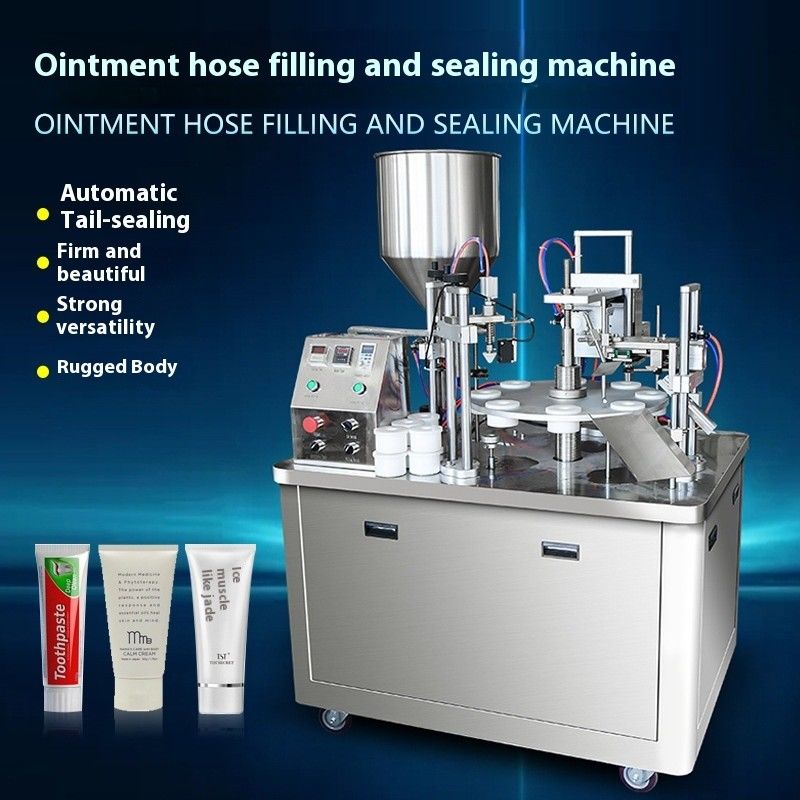 Sealera automática de tubos de pasta de dientes laminada Loción automática de llenado y sellado de tubos de plástico de aluminio blando