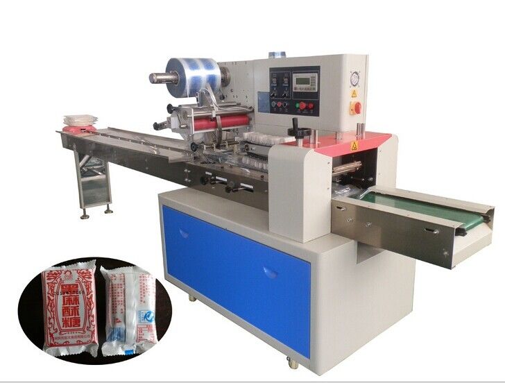 Máquina de embalaje de almohadas de envasado de flujo horizontal de galletas de galletas para pan de queso de chocolate