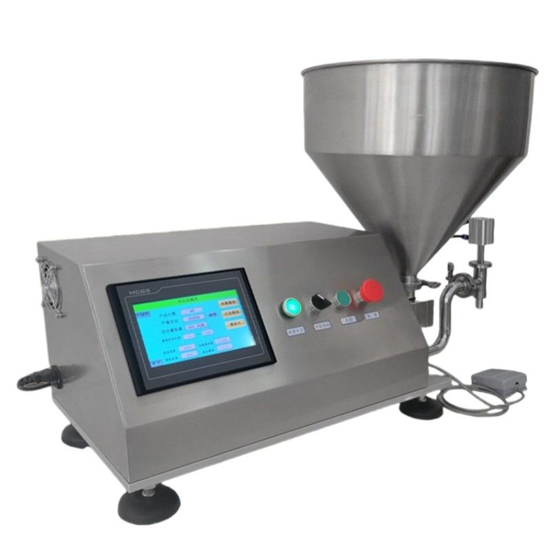 Máquina de llenado semiautomática rotativa servo lóbulo rotor engranaje bomba de pistón grasa de aceite crema de pasta dispensador para líquidos gruesos
