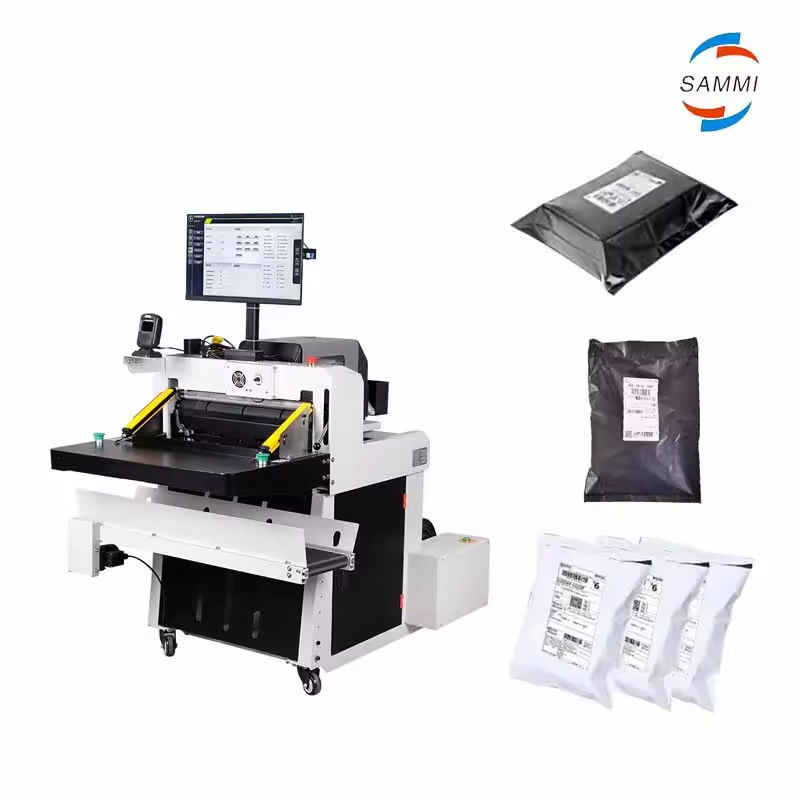 DFD-50I Máquina de sellado y etiquetado de bolsas Automático Express Bag Packer Ecommerce Sistemas de embalaje Máquina de embalaje Auto Bagger