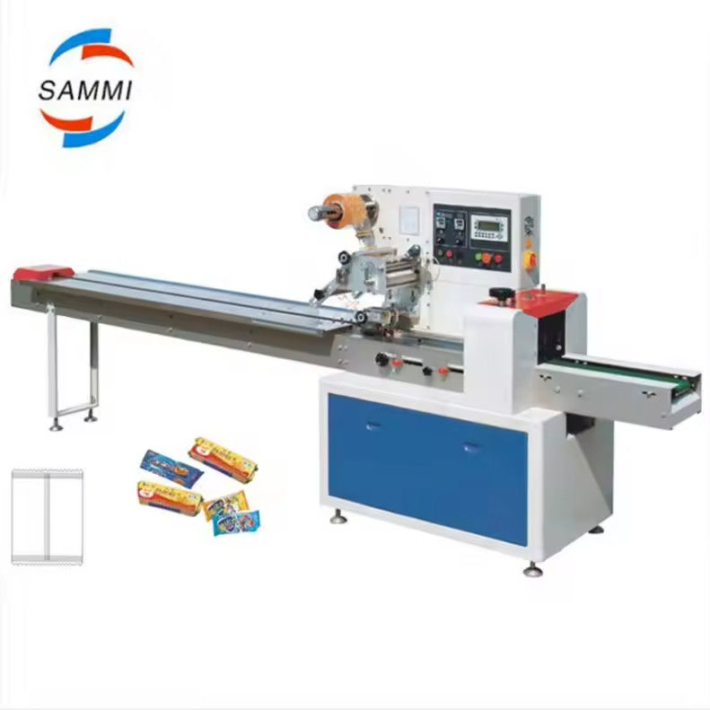 Máquina de embalaje de paquetes de flujo de embalaje horizontal automático para helados Lolly Popsicle