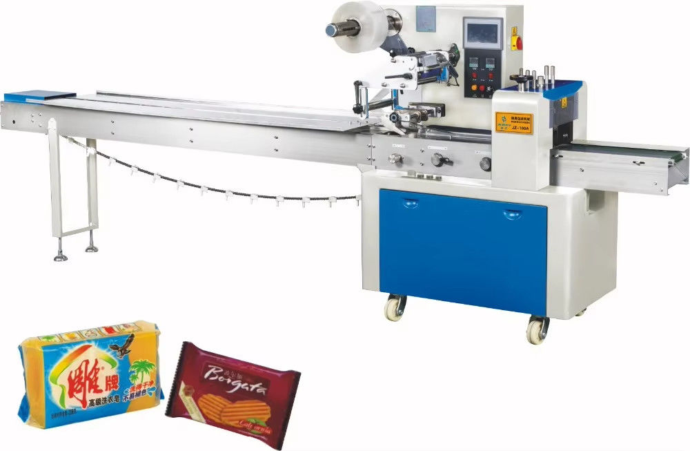 Máquina de embalaje de bolsas de almohada de flujo profesional para galletas de pizza