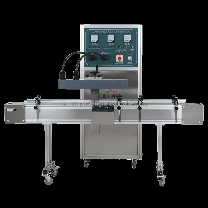 Máquina de sellado por inducción automática de enfriamiento por aire para piso de botella Tipo de sellado de inducción continua