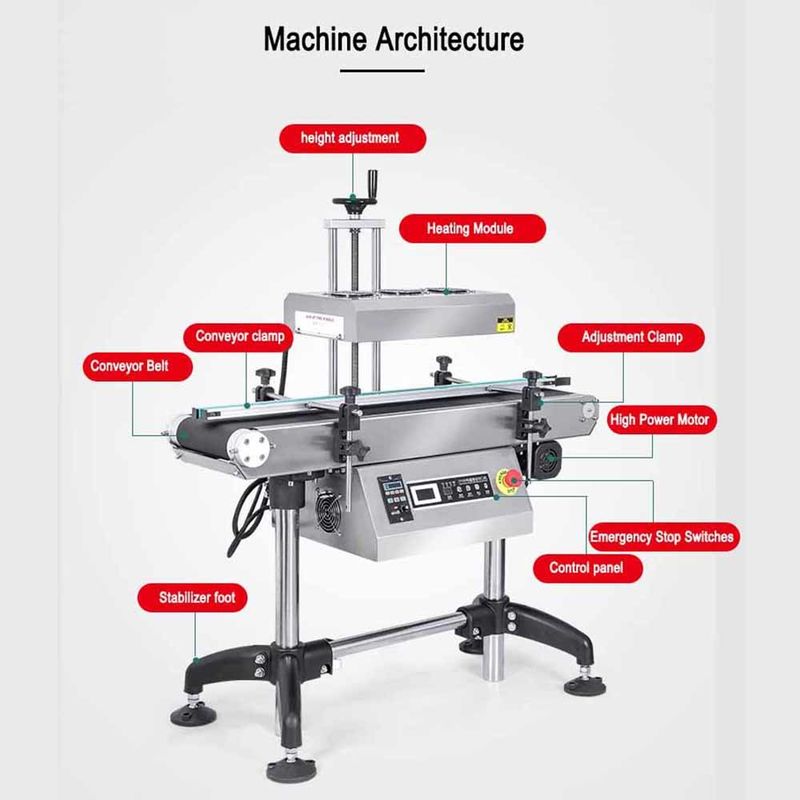 Selador de botellas de papel de aluminio Máquina de sellado térmico por inducción electromagnética para latas de bebidas barriles de papel equipo de embalaje de vidrio