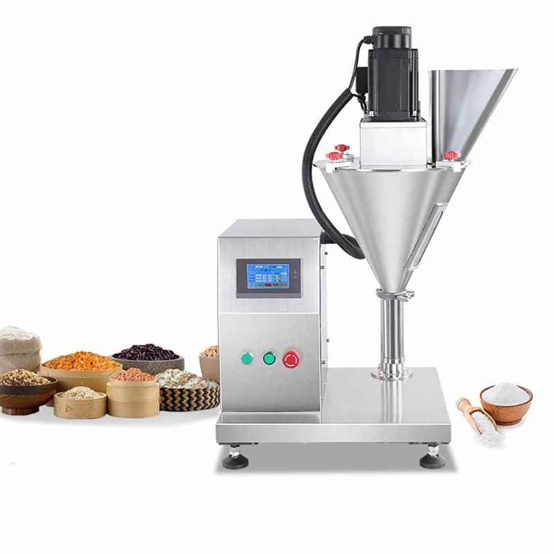 Máquina semiautomática de llenado de polvo seco Bolsa de botella Leche Cosmética Química de Pólvora Pesada de dosificación Aguilar Máquina de llenado de polvo