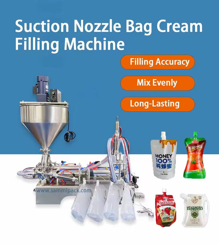 Máquina de llenado de jugo de alta calidad industrial semiautomática de bolsas de bebidas de miel con gorgón