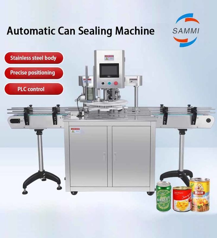 Sellador de latas neumático automático completo para alimentos y aplicaciones químicas