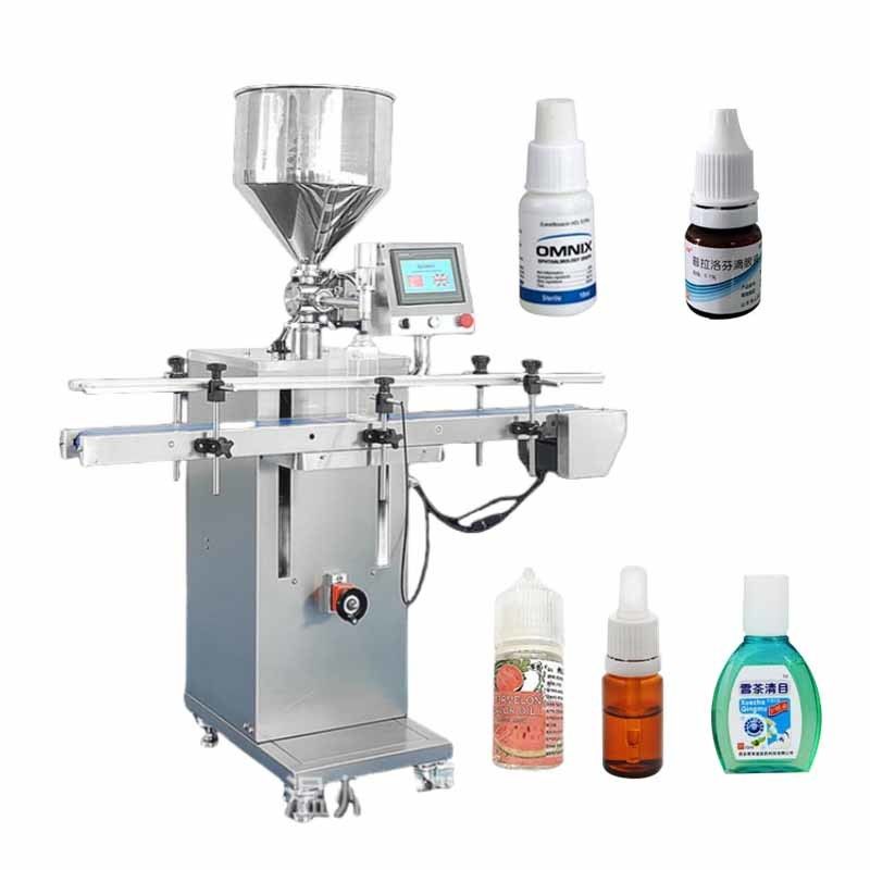 Máquina de llenado de pasta vertical automática de alta calidad crema salsa caliente ketchup máquina de llenado con transportador y pantalla táctil