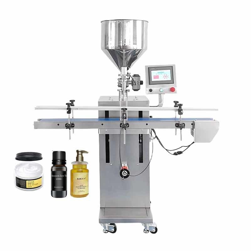 Máquina de llenado de pasta vertical automática de alta calidad crema salsa caliente ketchup máquina de llenado con transportador y pantalla táctil