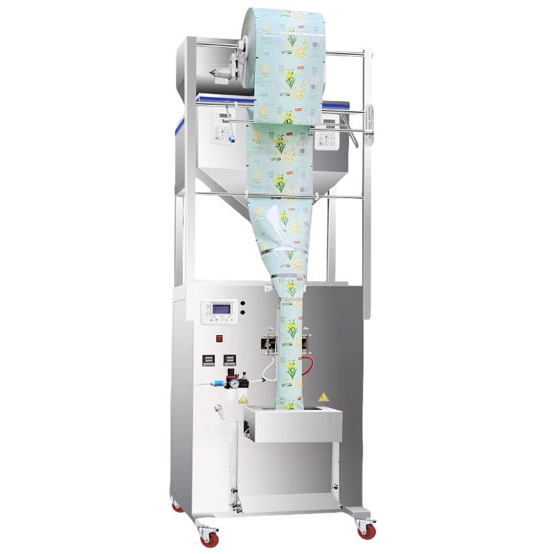 Máquina empacadora automática de alimentos secos de mayor capacidad, sellado trasero, para granos, nueces, especias en polvo, precisión 0.2G
