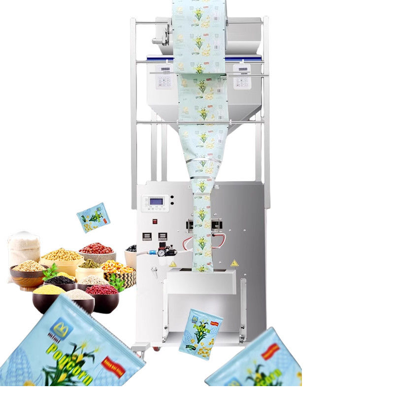 Máquina empacadora automática de alimentos secos de mayor capacidad, sellado trasero, para granos, nueces, especias en polvo, precisión 0.2G