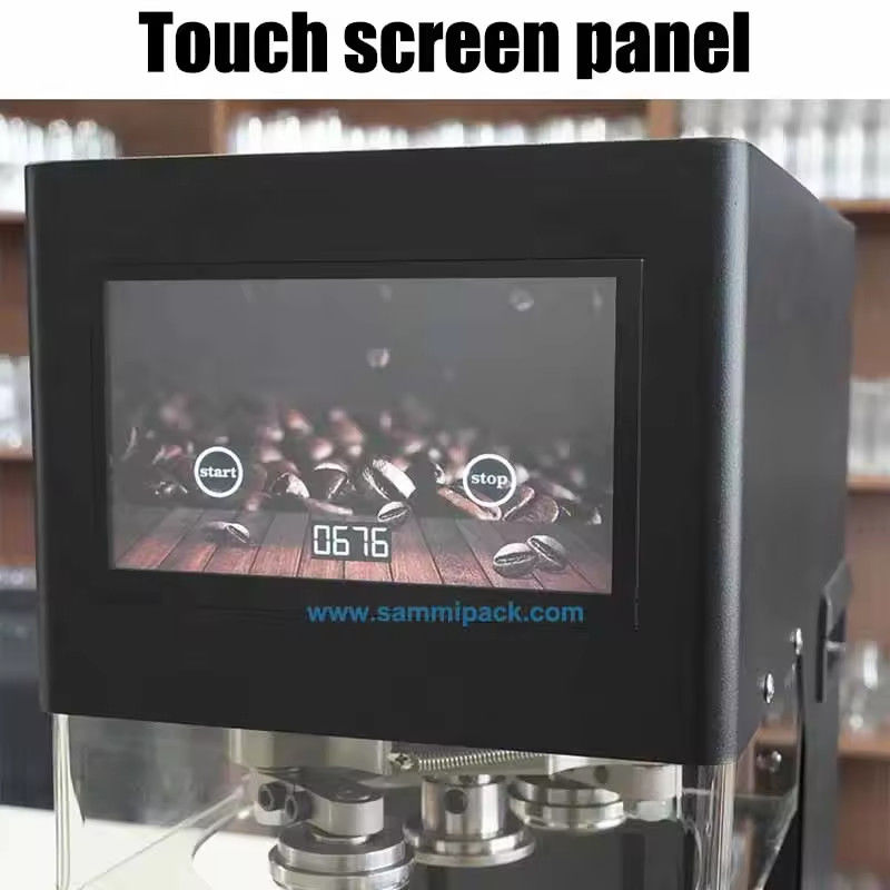 Máquina de sellado de la lata inteligente con pantalla táctil, de plástico, de soda, de atún, de bebida, de estaño, de costura, de sello