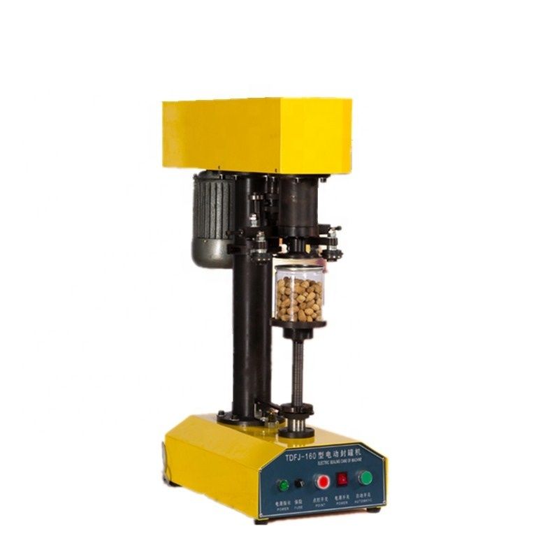 Venta caliente TDFJ-160 latas de alimentos recipiente de tarro de plástico de aluminio lata de cerveza lata tapa de la lata máquina de sellado