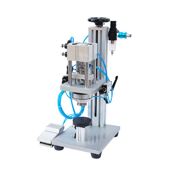 Semi-automático sellador de perfumes botella de cierre de la herramienta de encrucijado máquina de tapón para el vial de perfume