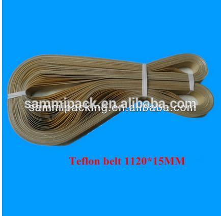Buena calidad 750/770/810*15mm PTFE Cinturón sin costuras para sellador de banda/máquina de sellamiento