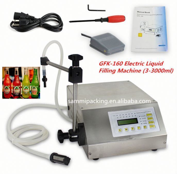 GFK-160 Máquina de llenado de botellas líquidas de control digital de agua, jugo, leche y líquido