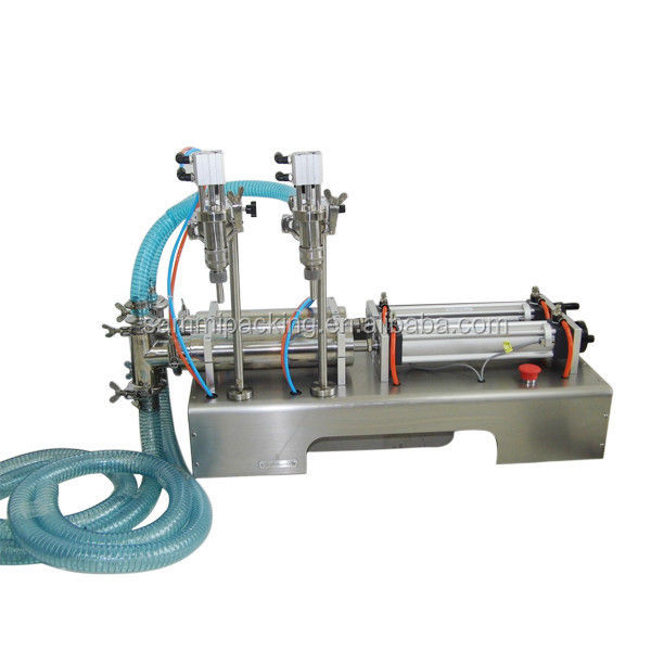 Máquina de llenado de leche de pistón neumático de doble cabeza de alta calidad, detergente líquido, champú, relleno de gel de baño ((500-5000ml)