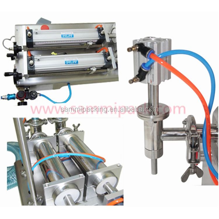 Máquina de Llenado de Líquidos Neumática de Alta Velocidad, Llenadora de Aceite de Girasol de Doble Cabezal, Máquina de Llenado de Jabón Líquido