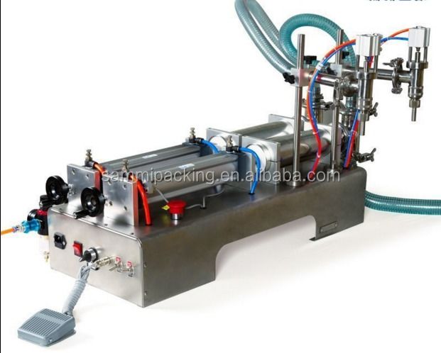 Máquina de Llenado de Líquidos Neumática de Alta Velocidad, Llenadora de Aceite de Girasol de Doble Cabezal, Máquina de Llenado de Jabón Líquido