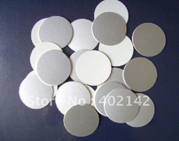 Liner de sellado de inducción de aluminio y vidrio, PET 70 mm, papel encerado de aluminio y película plástica