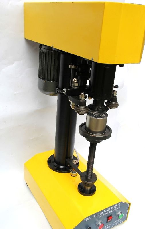 100% de garantía Tdfj-160 máquina de sellado de botellas para mascotas / sellador de latas / sellador de latas para latas de lata