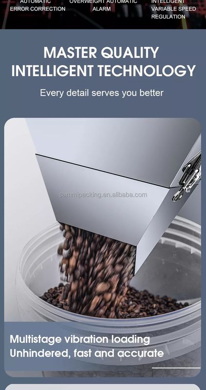 Máquina de llenado de gránulos de polvo en oferta en 2025 Máquina de llenado y pesaje de bolsas de té y frijoles con sensor para barril