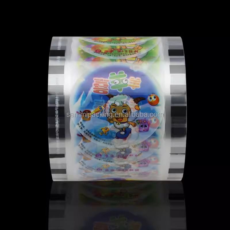 Película de sellado para tazas de papel de plástico para jugos y bebidas de té de leche
