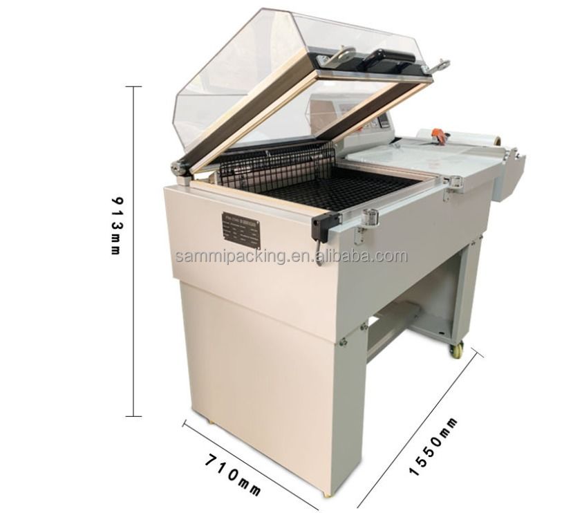 2 en 1 FM-5540 Máquina de envasado de botellas/cajas con túnel de contracción térmica